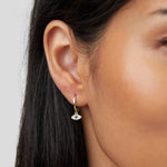 Luana – Pendientes de oro con perla delicada.
