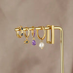 Luana – Pendientes de oro con perla delicada.