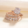 Iris – Anillo de diamante con piedra ovalada.