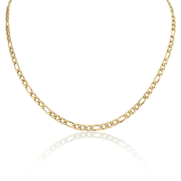 Valerie – Collar dorado con una estructura simple de eslabones.