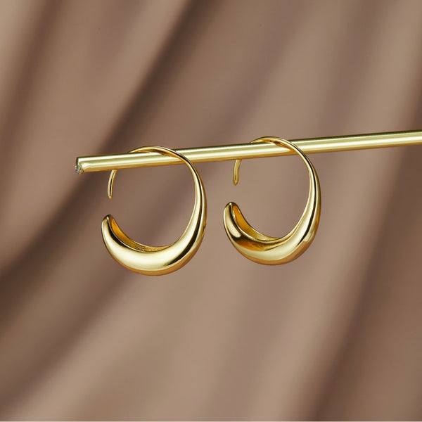 Susanne – Pendientes dorados con textura.