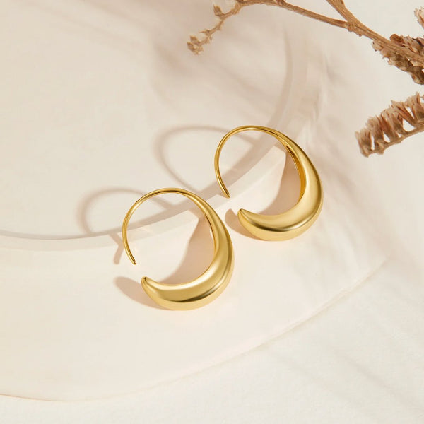 Susanne – Pendientes dorados con textura.