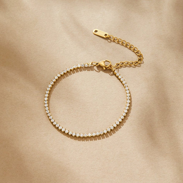 Pulseras de tenis Kordelie Gold