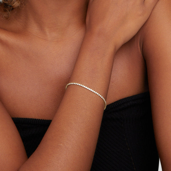 Pulseras de tenis Kordelie Gold