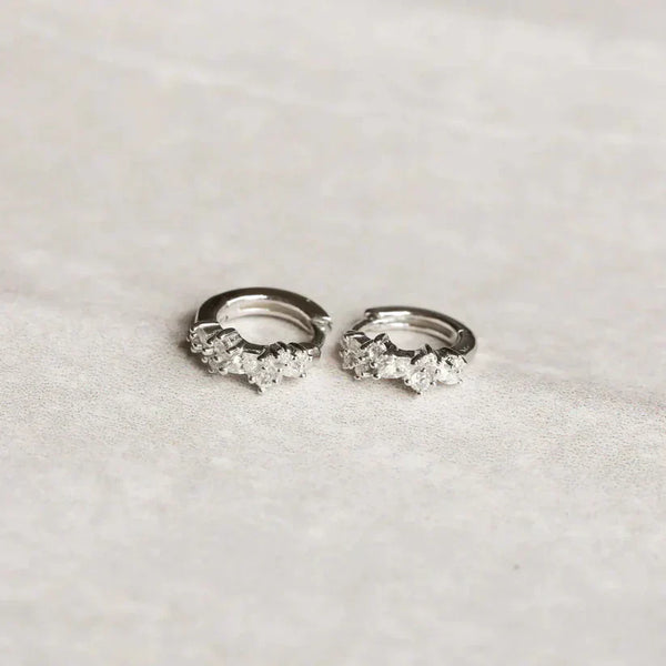 Pendientes de clúster de cristal