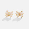 Klára – Pendientes de oro con motivo floral.
