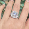 Frieda – Anillo de solitario con piedra redonda.