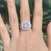 Frieda – Anillo de solitario con piedra redonda.