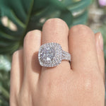 Frieda – Anillo de solitario con piedra redonda.