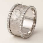 Hana - Anillo Vintage de Zirconio Plateado