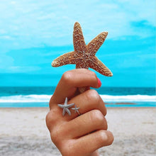 Anillo de Estrella Ajustable en Plata y Oro