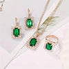 Conjunto de Joyería Sylvara Greenveil | Oro Blanco