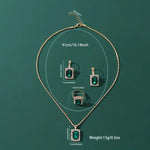 Conjunto de Joyería Sylvara Greenveil | Oro Blanco