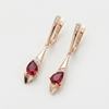 Juliána – Pendientes de rubí con piedra en forma de gota.