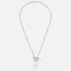 Eveline – Cadena dorada con colgante adornado con perlas.