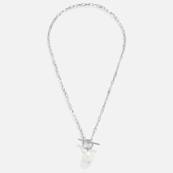 Eveline – Cadena dorada con colgante adornado con perlas.