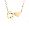 Nina – Collar dorado en forma de V.