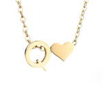 Nina – Collar dorado en forma de V.