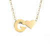 Nina – Collar dorado en forma de V.