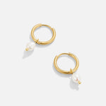 Elisa-Marie – Pendientes dorados con colgante de perla.