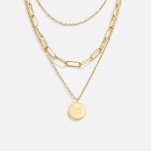 Karolína - Multi-layered necklace with round pendant.