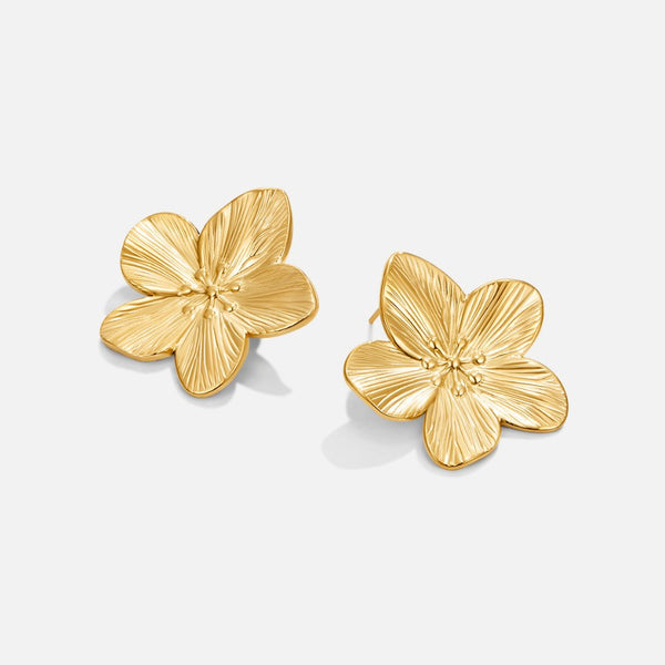 Markéta – Pendientes de oro en forma de flores.
