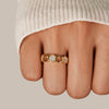 Selina - Anillo de oro y cristal