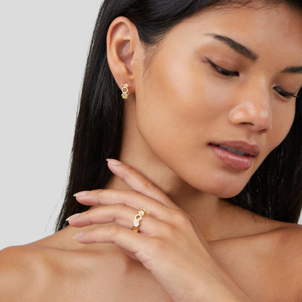 Selina - Anillo de oro y cristal