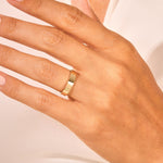 Elisa – Anillo de cristal con engaste solitario.