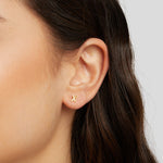 Líza – Pendientes de oro en forma de ramita.