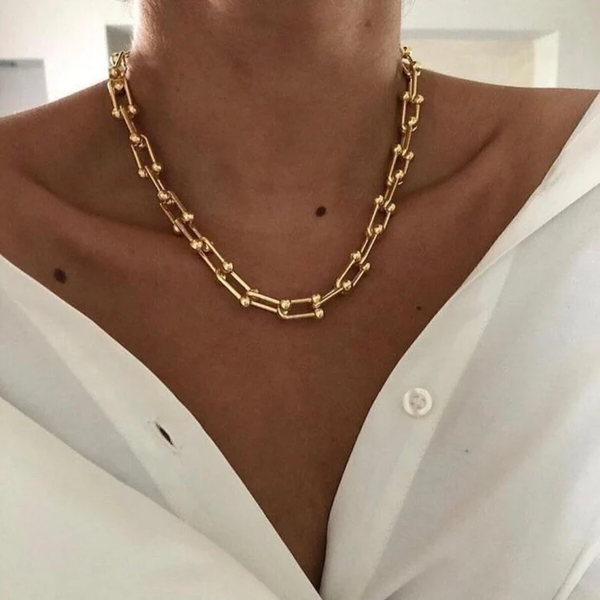 Alexandra - Exclusiva cadena de collar dorado