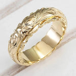 Mila - Anillo de oro con flor inspirado en la antigüedad