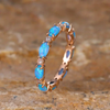 Anillo de Ópalo Azul en Oro