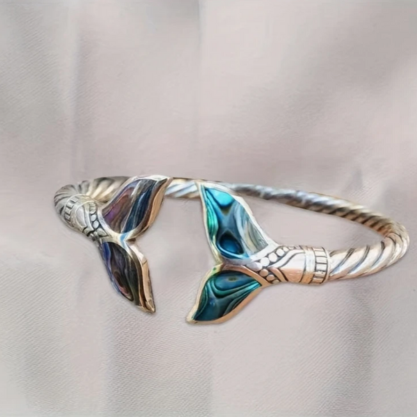 Pulsera de Cola de Plata del Océano