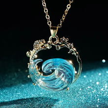 Ocean Blue Glass Necklace