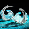 Pendientes de Cristal Azul