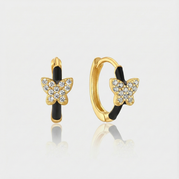 Theresia – Gold earrings with a gentle curve