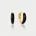 Theresia – Gold earrings with a gentle curve