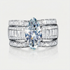 Verena – Conjunto de anillos con cristal y acentos dorados.