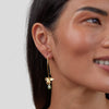 Juliána – Pendientes de oro con superficie de nácar.