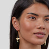Juliána – Pendientes de oro con superficie de nácar.