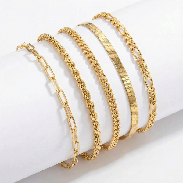 Pulsera de cuentas Ellis Renner | Oro blanco