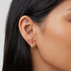 Mariana – Pendientes de plata con una silueta delgada.