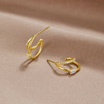 Mariana – Pendientes de plata con una silueta delgada.