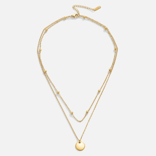 Annalena – Cadena dorada doble con colgante.