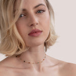 Helmina – Colorful gold chain with enamel accents.
