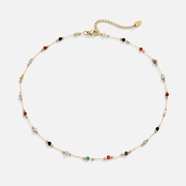 Helmina – Colorful gold chain with enamel accents.