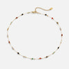 Helmina - Colourful gold-tone necklace with enamel accents.