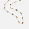 Helmina - Colourful gold-tone necklace with enamel accents.