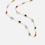 Helmina - Colourful gold-tone necklace with enamel accents.